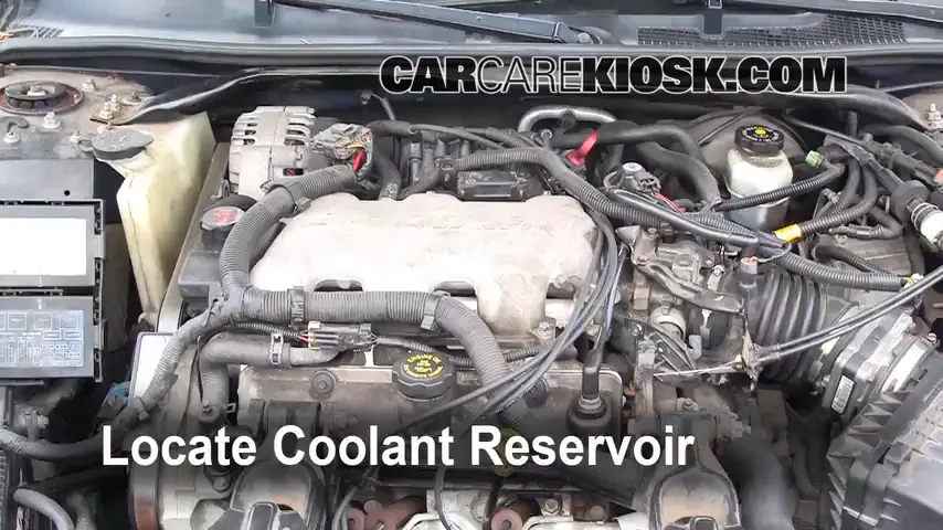2001 Chevrolet Impala 3.4L V6 Refrigerante (anticongelante) Controlar nivel de líquido